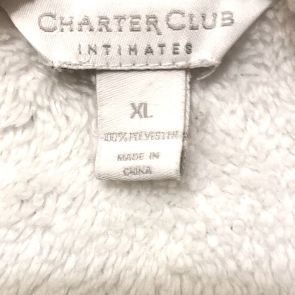Charter Club White Nubby Wrap Robe. XL - Picture 3 of 4